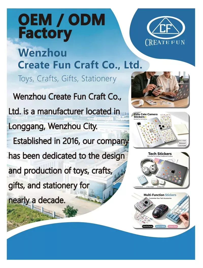 Wenzhou క్రియేట్ ఫన్ క్రాఫ్ట్ కో., లిమిటెడ్. గ్లోబల్ ఎక్స్పోలో మెరిసింది: కస్టమ్ స్టిక్కర్లు మరియు DIY టాయ్లలో ఒక దశాబ్దం ఆవిష్కరణ